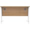 Polaris 1200mm Rectangular Desk, White Cantilever Leg, Beech