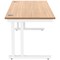 Polaris 1600mm Rectangular Desk, White Cantilever Leg, Beech