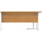 Polaris 1600mm Corner Desk, Left Hand, White Cantilever Leg, Beech
