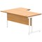 Polaris 1600mm Corner Desk, Right Hand, White Cantilever Legs, Beech