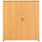 Serrion Premium Low Wooden Cupboard, 1 Shelf, 800mm High, Beech