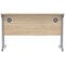 Polaris 1200mm Slim Rectangular Desk, Silver Cantilever Leg, Oak