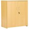 Serrion Premium Low Wooden Cupboard, 1 Shelf, 800mm High, Oak