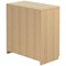 Serrion Premium Low Wooden Cupboard, 1 Shelf, 800mm High, Oak