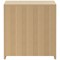 Serrion Premium Low Wooden Cupboard, 1 Shelf, 800mm High, Oak