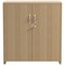 Serrion Premium Low Wooden Cupboard, 1 Shelf, 800mm High, Oak