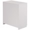 Serrion Premium Low Wooden Cupboard, 1 Shelf, 800mm High, White