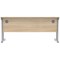Polaris 1600mm Slim Rectangular Desk, Silver Cantilever Leg, Oak