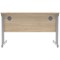 Polaris 1200mm Rectangular Desk, Silver Cantilever Leg, Oak