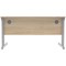 Polaris 1400mm Rectangular Desk, Silver Cantilever Leg, Oak
