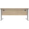 Polaris 1600mm Rectangular Desk, Silver Cantilever Leg, Oak