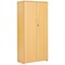 Serrion Premium Tall Wooden Cupboard, 2 Shelves, 1600mm High, White