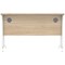 Polaris 1200mm Slim Rectangular Desk, White Cantilever Leg, Oak