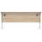 Polaris 1600mm Slim Rectangular Desk, White Cantilever Leg, Oak