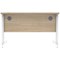 Polaris 1200mm Rectangular Desk, White Cantilever Leg, Oak