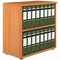 Jemini Low Bookcase, 1 Shelf, 800mm High, Beech