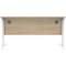 Polaris 1400mm Rectangular Desk, White Cantilever Leg, Oak