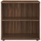 Jemini Low Wooden Bookcase, 1 Shelf, 800mm High, Walnut