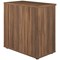 Jemini Low Wooden Bookcase, 1 Shelf, 800mm High, Walnut