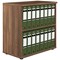 Jemini Low Wooden Bookcase, 1 Shelf, 800mm High, Walnut