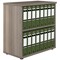 Jemini Low Bookcase, 1 Shelf, 800mm High, Grey Oak