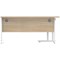 Polaris 1600mm Corner Desk, Left Hand, White Cantilever Leg, Oak