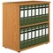 Jemini Low Bookcase, 1 Shelf, 800mm High, Oak
