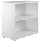 Jemini Low Bookcase, 1 Shelf, 800mm High, White