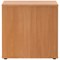 Jemini Low Wooden Cupboard, 1 Shelf, 800mm High, Beech