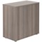 Jemini Low Wooden Cupboard, 1 Shelf, 800mm High, Grey Oak