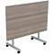 Jemini Rectangular Tilting Table 1200x700x730mm Grey Oak/Silver