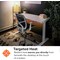 Okoform Height-Adjustable Heated Desk, Silver Leg, 1600mm, Black