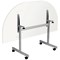 Jemini D-End Tilt Table 1600x800x720mm White/Silver