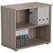 Jemini Desk High Bookcase, 1 Shelf, 730mm High, Grey Oak