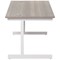 Jemini Rectangular Desk, 1200mm Wide, White Cantilever Legs, Grey Oak