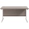 Jemini Rectangular Desk, 1400mm Wide, White Cantilever Legs, Grey Oak Jemini Rectangular Desk, 1400mm Wide, White Cantilever Legs, Grey Oak