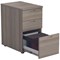 First 1600mm Corner Desk, Right Hand, Silver Cantilever Legs, Grey Oak, With 3 Drawer Desk High Pedestal