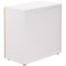 Jemini Two Tone Low Wooden Cupboard, 1 Shelf, 800mm High, White and Beech