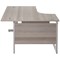 Jemini 1600mm Corner Desk, Left Hand, Silver Cantilever Legs, Grey Oak