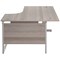 Jemini 1600mm Corner Desk, Right Hand, Silver Cantilever Legs, Grey Oak