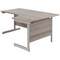 Jemini 1600mm Corner Desk, Right Hand, Silver Cantilever Legs, Grey Oak Jemini 1600mm Corner Desk, Right Hand, Silver Cantilever Legs, Grey Oak