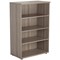 Jemini Medium Bookcase, 3 Shelves, 1200mm High, Grey Oak