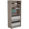 Jemini Tall Bookcase, 4 Shelves, 1800mm High, Grey Oak