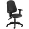 First Calypso Operator Chair, Polyurethane, Adjustable Arms, Black