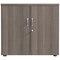 Jemini Desk High Wooden Cupboard, 1 Shelf, 730mm High, Grey Oak