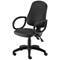 First Calypso Operator Chair, Polyurethane, Fixed Arms, Black