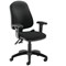 First Calypso Operator Chair, Lumbar Pump, Adjustable Arm, Black