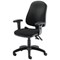 First Calypso Operator Chair, Lumbar Pump, Adjustable Arm, Black