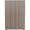 Jemini Medium Wooden Cupboard, 3 Shelves, 1200mm High, Grey Oak