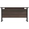 Jemini 1200mm Slim Rectangular Desk, Black Double Upright Cantilever Legs, Walnut